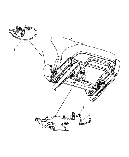 2009 Dodge Challenger Wiring - Seats Front Diagram