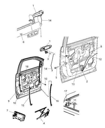 2008 Chrysler Aspen Handle-Inside Release Diagram for 5JD451DBAD