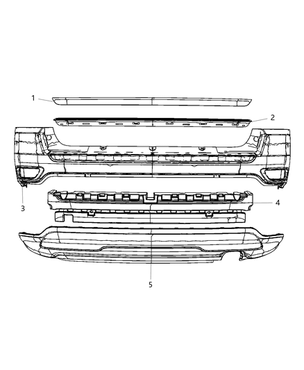 2011 Jeep Compass Fascia, Rear Diagram