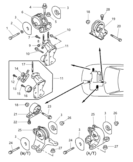 2004 Chrysler Sebring Mounting - Engine Diagram 2