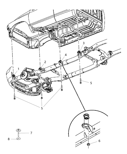 2014 Ram 3500 Pickup Body Hold Down Diagram 2