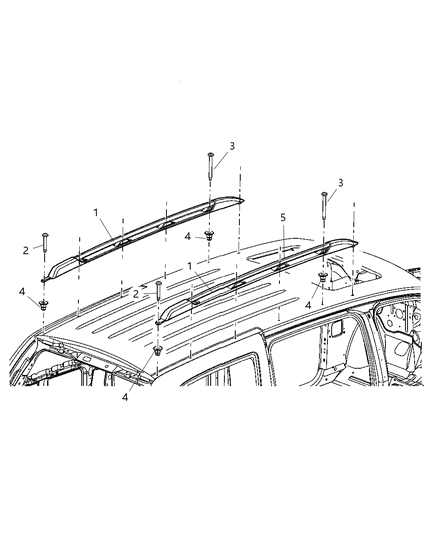 2009 Dodge Durango Roof Rack Diagram