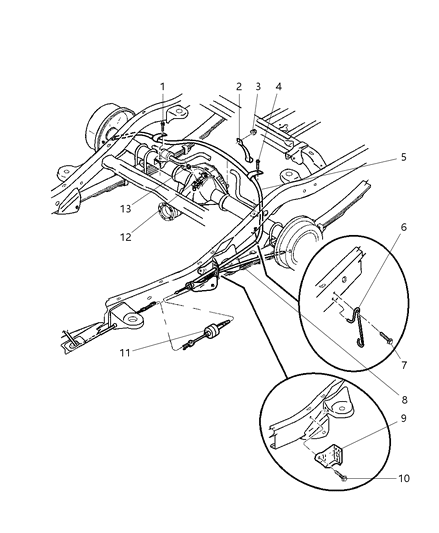 2003 Dodge Durango Cable-Parking Brake Diagram for 52113561AB