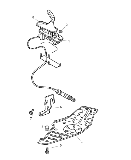 2005 Jeep Liberty SHIFTER-Transfer Case Diagram for 52129243AB