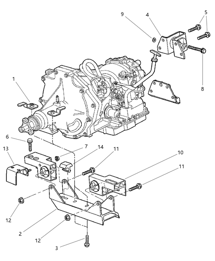2001 Chrysler Prowler Transaxle Mounting Diagram