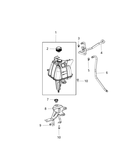 2016 Ram ProMaster 3500 Coolant Bottle Diagram 1