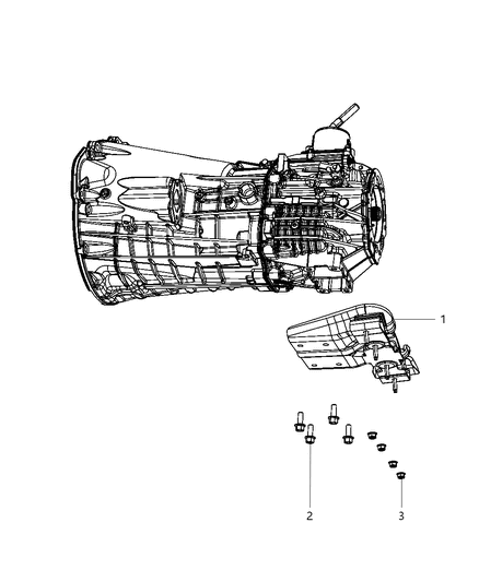 2010 Jeep Liberty Bracket-Transmission Mount Diagram for 52125139AD