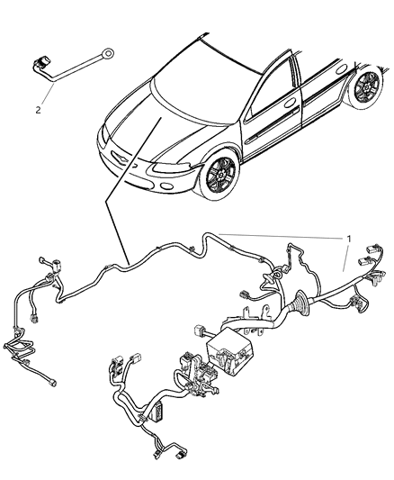 2007 Chrysler Sebring Wiring - Headlamp To Dash Diagram