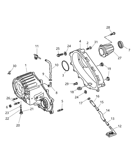 2004 Dodge Ram 3500 Case , Transfer & Related Parts Diagram 2