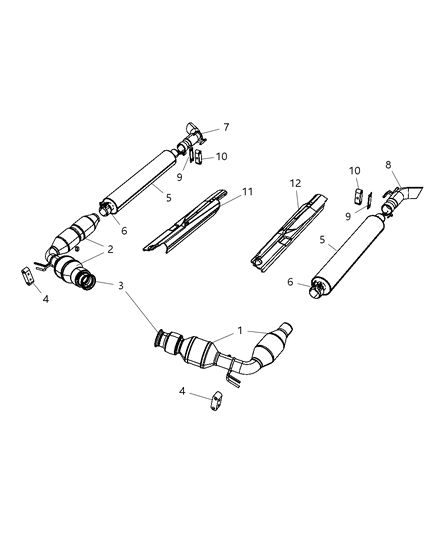 2009 Dodge Viper Shield-Exhaust Diagram for 5290160AD