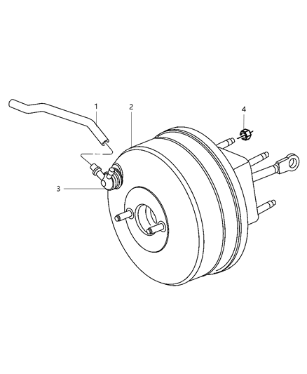 2011 Ram Dakota Booster-Power Brake Diagram for 5142651AB