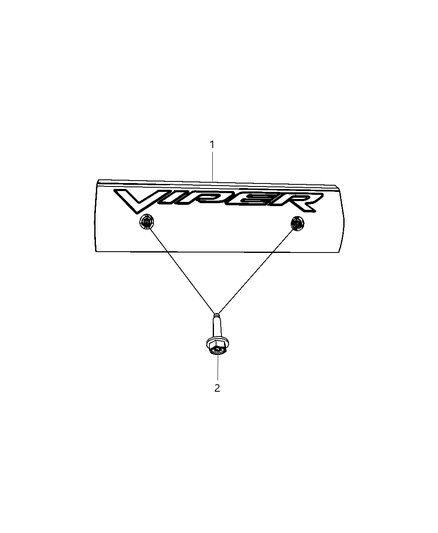 2010 Dodge Viper Engine Covers & Related Parts Diagram