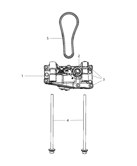 2009 Dodge Caliber Balance Shaft / Oil Pump Assembly Diagram 1