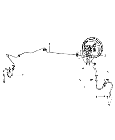 2007 Chrysler Sebring Lines & Hoses Front Diagram 2