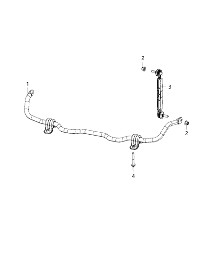 2021 Jeep Compass Link-STABILIZER Bar Diagram for 68503551AB