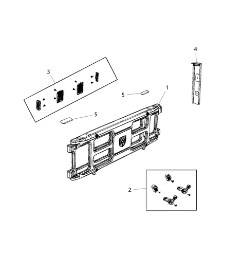 2020 Ram 3500 Pickup Box Divider Diagram