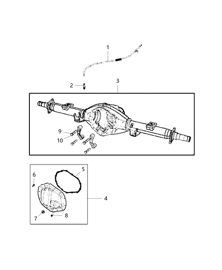 2019 Ram 3500 Rear Axle Diagram for 68460124AA