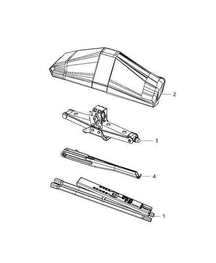 2012 Chrysler Town & Country Jack Assembly Diagram