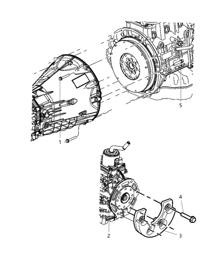 2009 Dodge Nitro Clutch Housing Mounting Diagram