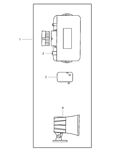 2000 Jeep Cherokee Alarm - EVS Plus System Diagram