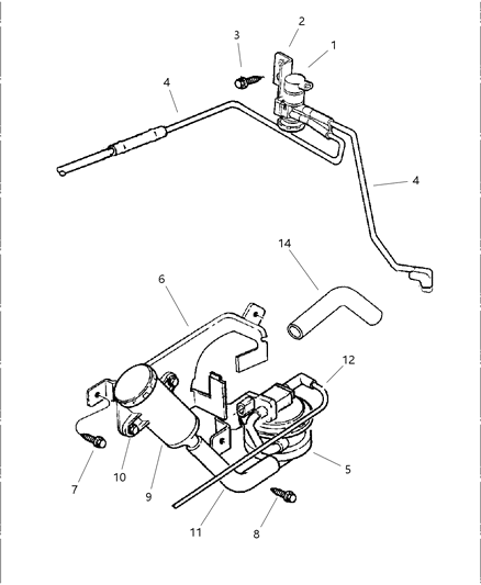 1997 Jeep Grand Cherokee Emission Control Vacuum Harness Diagram 2