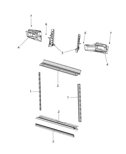 2016 Dodge Challenger Radiator Seals, Shields, Baffles, And Shrouds Diagram