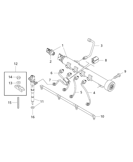 2020 Jeep Compass Clamp-Injector Diagram for 68315264AA