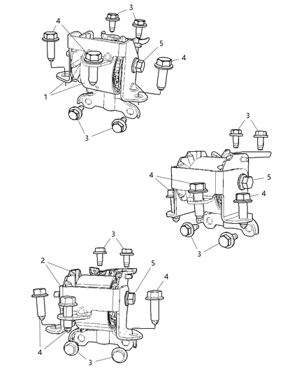 2007 Jeep Compass Engine Mount, Left Side Diagram