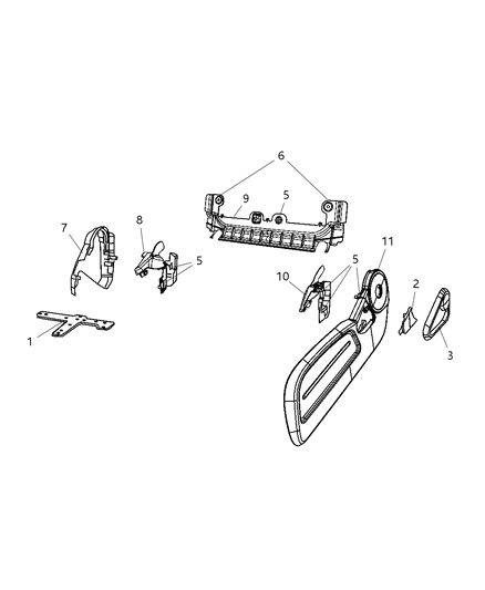 2009 Dodge Nitro Shield-Seat Diagram for 1FY461DVAA