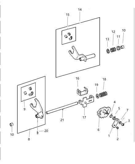 1998 Jeep Grand Cherokee Forks & Rail Diagram 1