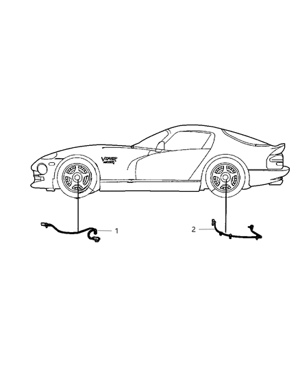 2008 Dodge Viper Sensors - Brakes Diagram