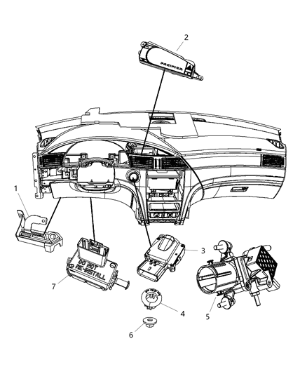 2008 Chrysler Pacifica Coupling-Ignition Switch Diagram for 4685990AB