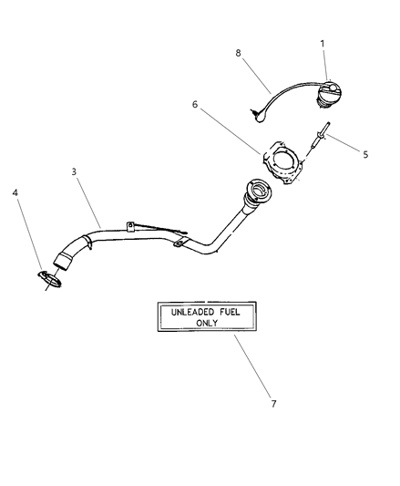2000 Dodge Stratus Tube-Fuel Filler Diagram for 4764926AB