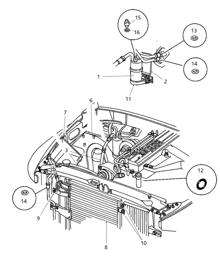 1998 Dodge Ram 2500 Quad & Club Cab Plumbing - A/C Diagram 2