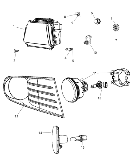 2010 Dodge Journey Socket-Park And Turn Signal Diagram for 68038216AA