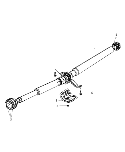 2009 Dodge Journey Rear Driveshaft Diagram for 5157005AD