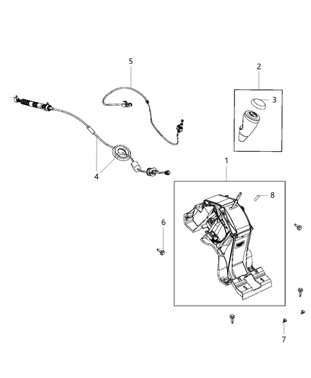 2014 Jeep Compass Gearshift Controls Diagram 1