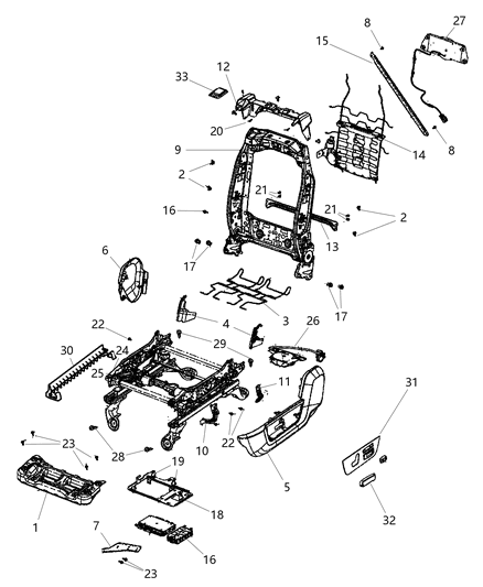 2012 Ram 2500 ADJUSTER-Seat Diagram for 68157565AA