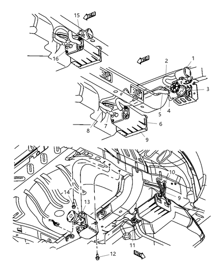 2002 Dodge Neon Vapor Canister & Leak Detection Pump Diagram