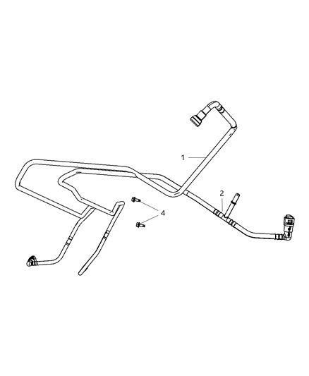 2009 Jeep Wrangler Fuel Lines & Related Diagram 1