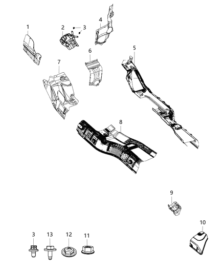 2013 Jeep Grand Cherokee Exhaust System Heat Shield Diagram