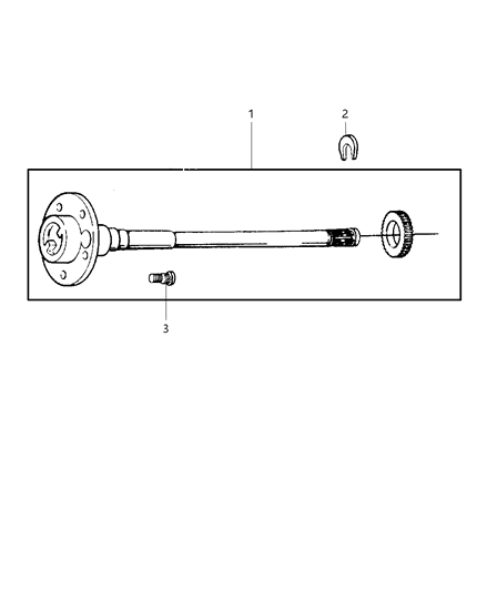 1998 Jeep Grand Cherokee Shaft - Rear Axle Diagram 1