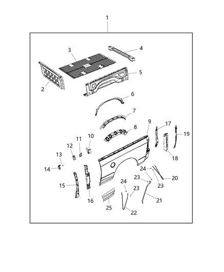 2013 Ram 3500 Pick Up Box Diagram