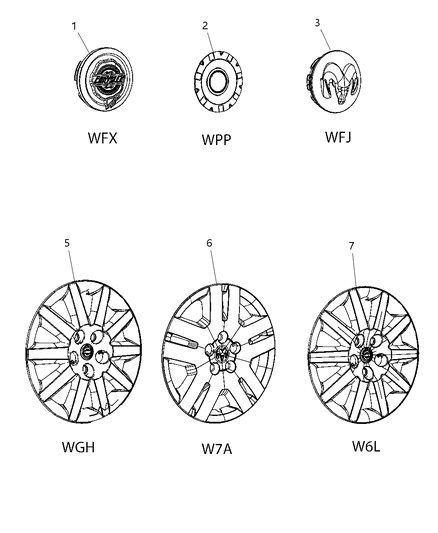 2010 Chrysler Sebring RETAINER-Spare Tire Hold Down Diagram for 4766377AA