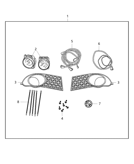 2015 Dodge Journey Light Kit - Fog Diagram