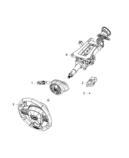 2019 Jeep Grand Cherokee Module, Steering Control & Steering Lock Diagram