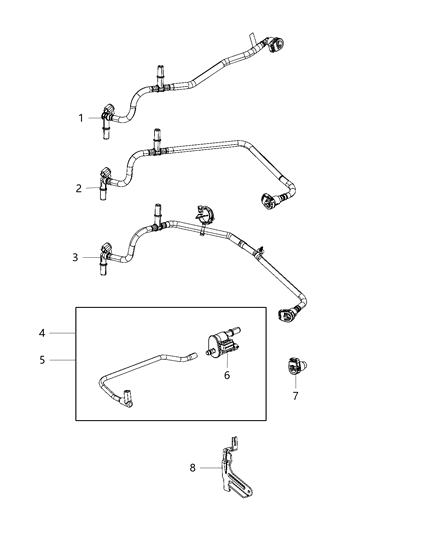 2020 Dodge Durango Emission Control Vacuum Harness Diagram