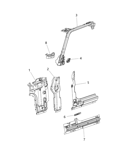 2018 Jeep Wrangler Aperture Panel Diagram 1