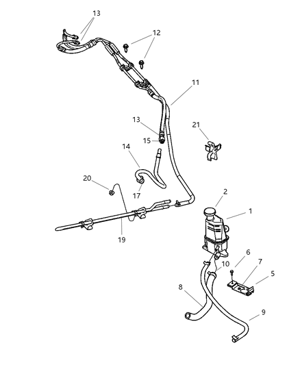 1998 Dodge Intrepid Line-Power Steering Diagram for 4782203AF