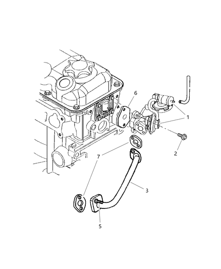 1997 Chrysler Cirrus Valve-EGR Diagram for 4287821